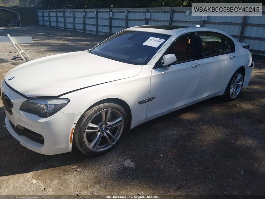 2011 BMW 7ER VIN WBAKB0C58BCY40245 — фото 2