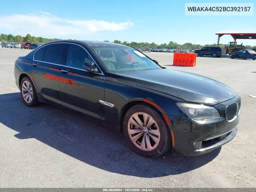 BMW 7ER 2011, VIN WBAKA4C52BC392157