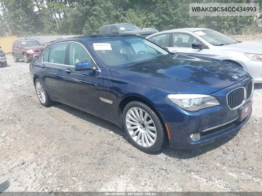 BMW 7ER 2012, VIN WBAKC8C54CC434993