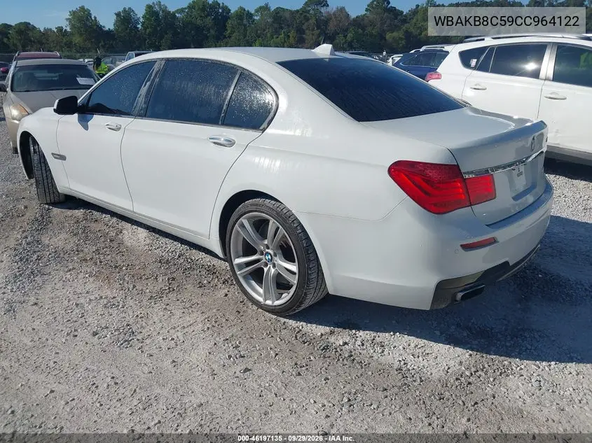 2012 BMW 7ER VIN WBAKB8C59CC964122 — фото 3