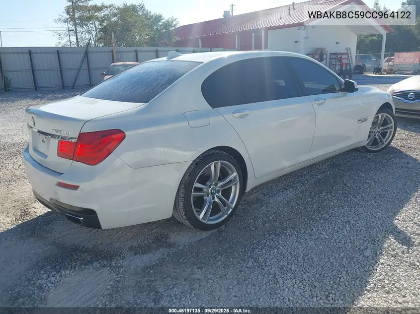 2012 BMW 7ER VIN WBAKB8C59CC964122 — фото 4