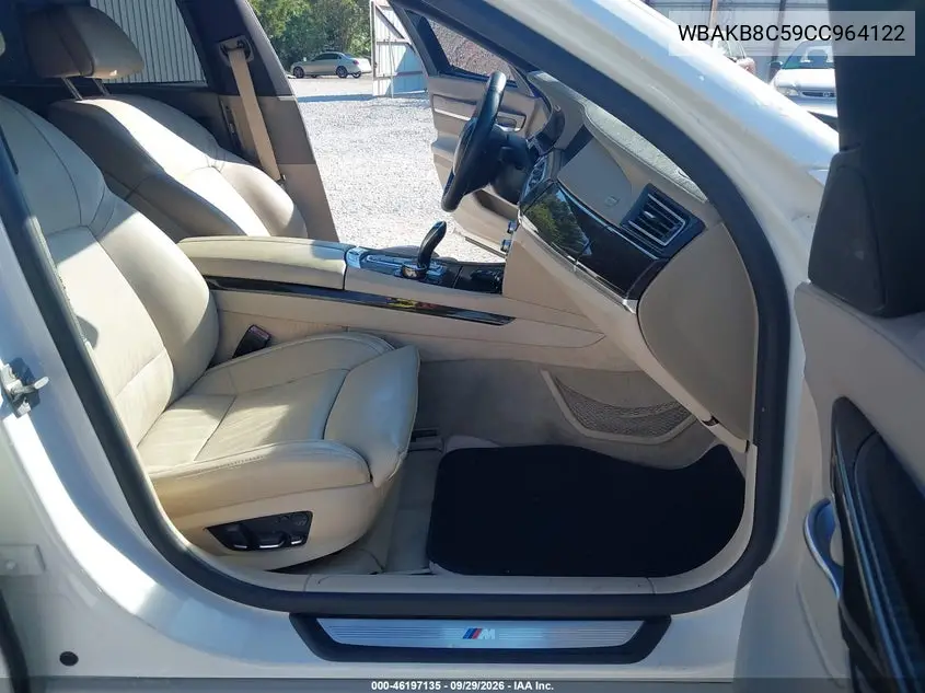 2012 BMW 7ER VIN WBAKB8C59CC964122 — фото 5