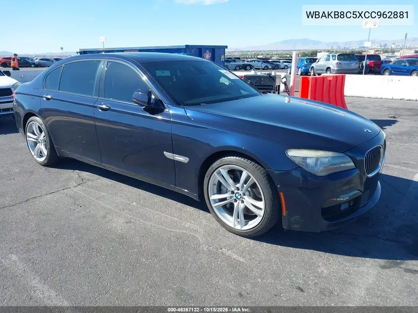 BMW 7ER 2012, VIN WBAKB8C5XCC962881