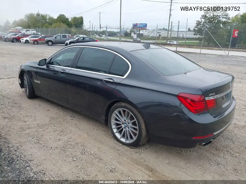 2013 BMW 7ER VIN WBAYF8C51DD139752 — фото 3