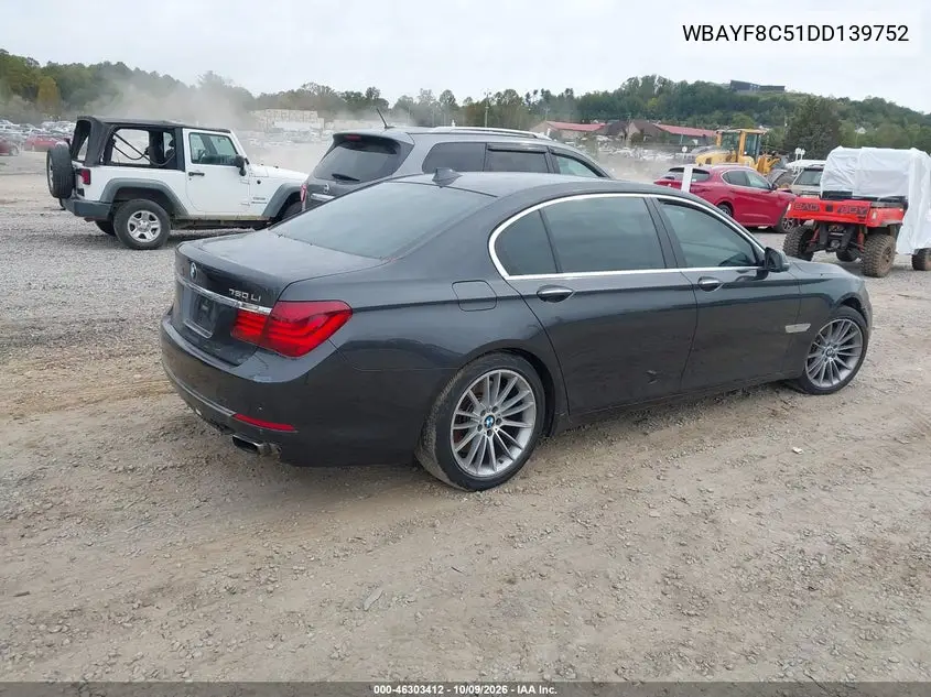 2013 BMW 7ER VIN WBAYF8C51DD139752 — фото 4