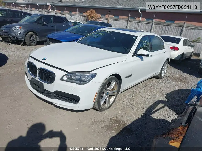 2015 BMW 7ER VIN WBAYF8C57FD654113 — фото 2