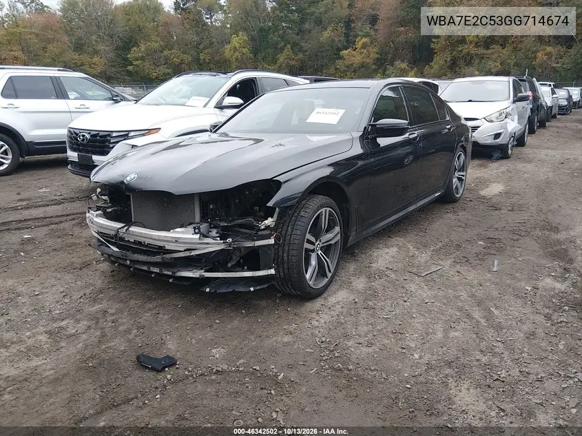 2016 BMW 7ER VIN WBA7E2C53GG714674 — фото 2