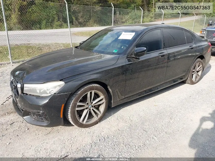 2016 BMW 7ER VIN WBA7E2C55GG547363 — фото 2