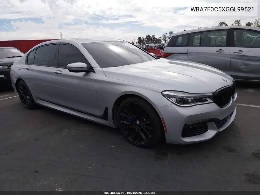 BMW 7ER 2016, VIN WBA7F0C5XGGL99521