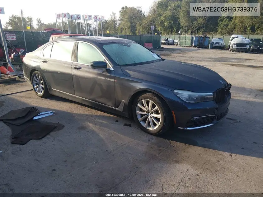 BMW 7ER 2017, VIN WBA7E2C58HG739376
