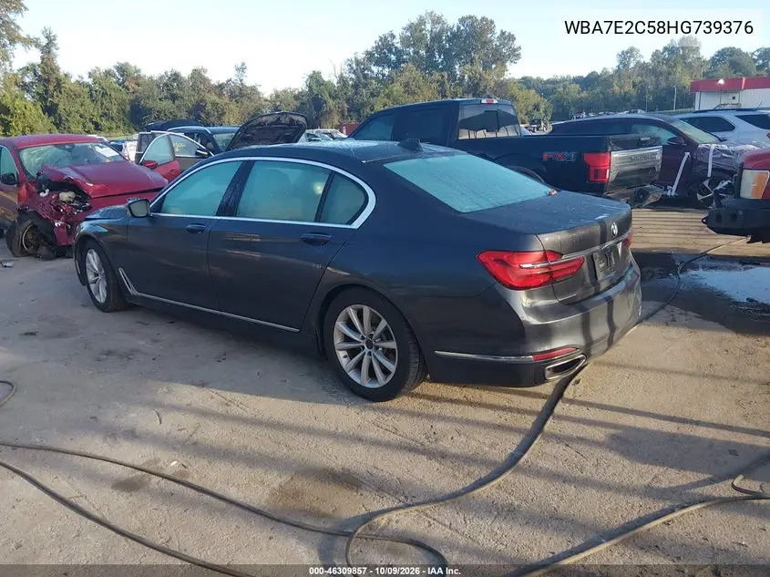 2017 BMW 7ER VIN WBA7E2C58HG739376 — фото 3