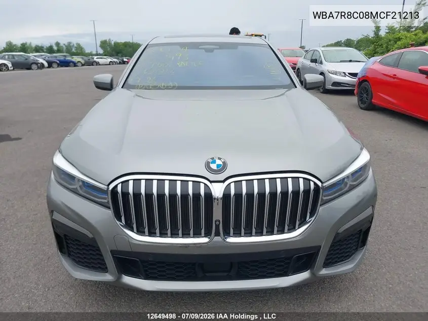 2021 BMW 7ER VIN WBA7R8C08MCF21213 — фото 13