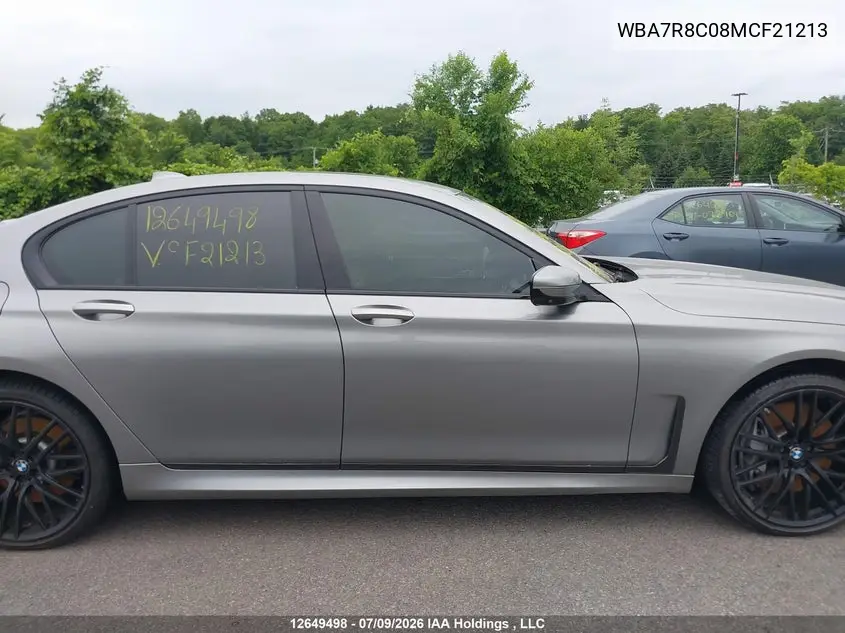 2021 BMW 7ER VIN WBA7R8C08MCF21213 — фото 14