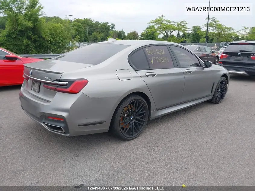 2021 BMW 7ER VIN WBA7R8C08MCF21213 — фото 4