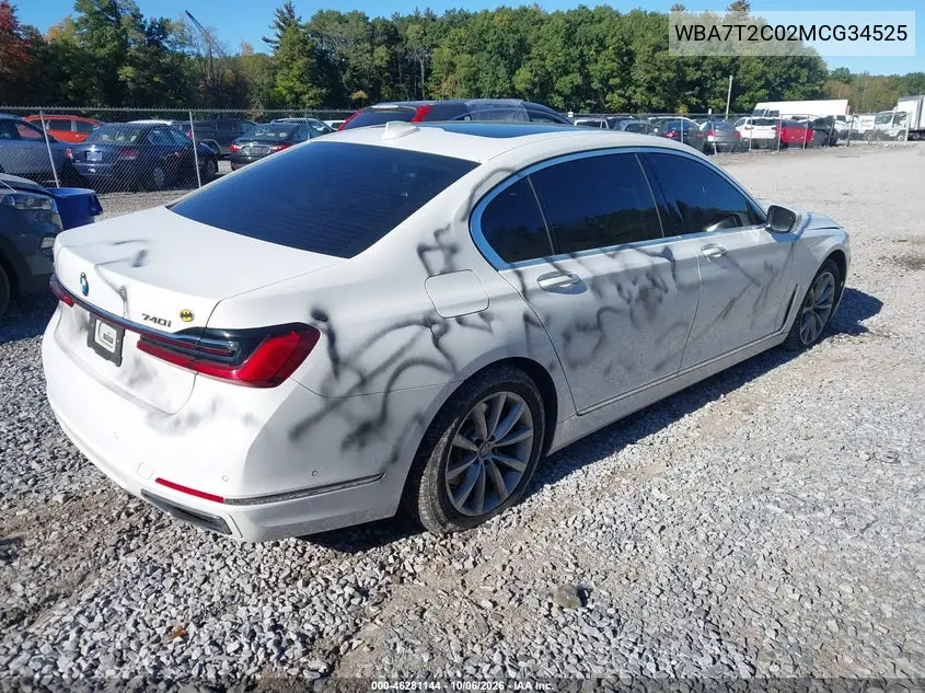2021 BMW 7ER VIN WBA7T2C02MCG34525 — фото 4