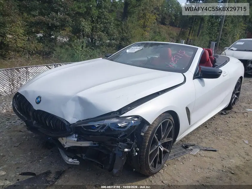 2019 BMW 8ER VIN WBAFY4C55KBX29715 — фото 2