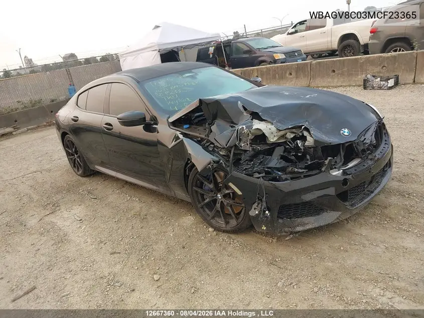 BMW 8ER 2021, VIN WBAGV8C03MCF23365