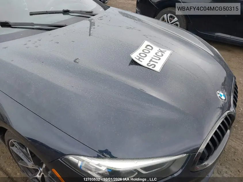 2021 BMW 8ER VIN WBAFY4C04MCG50315 — фото 10