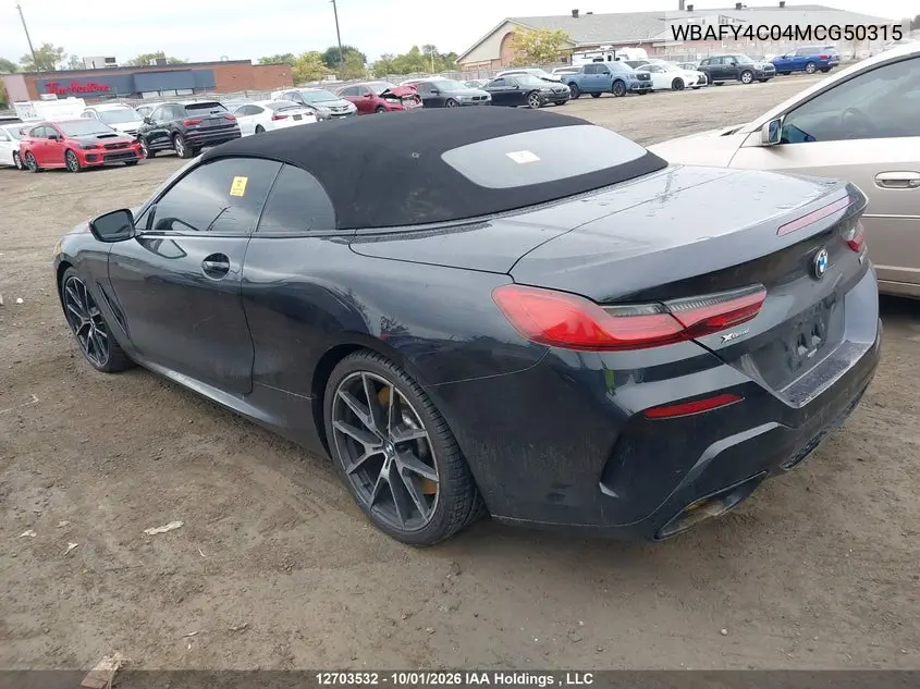 2021 BMW 8ER VIN WBAFY4C04MCG50315 — фото 3