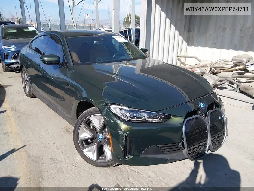 BMW I4 2023, VIN WBY43AW0XPFP64711
