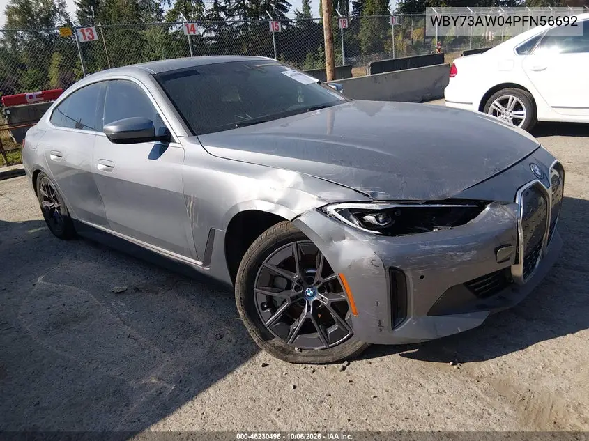 BMW I4 2023, VIN WBY73AW04PFN56692