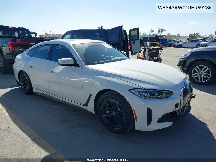 BMW I4 2024, VIN WBY43AW01RFR69286