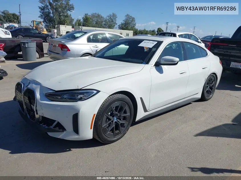 2024 BMW I4 VIN WBY43AW01RFR69286 — фото 2