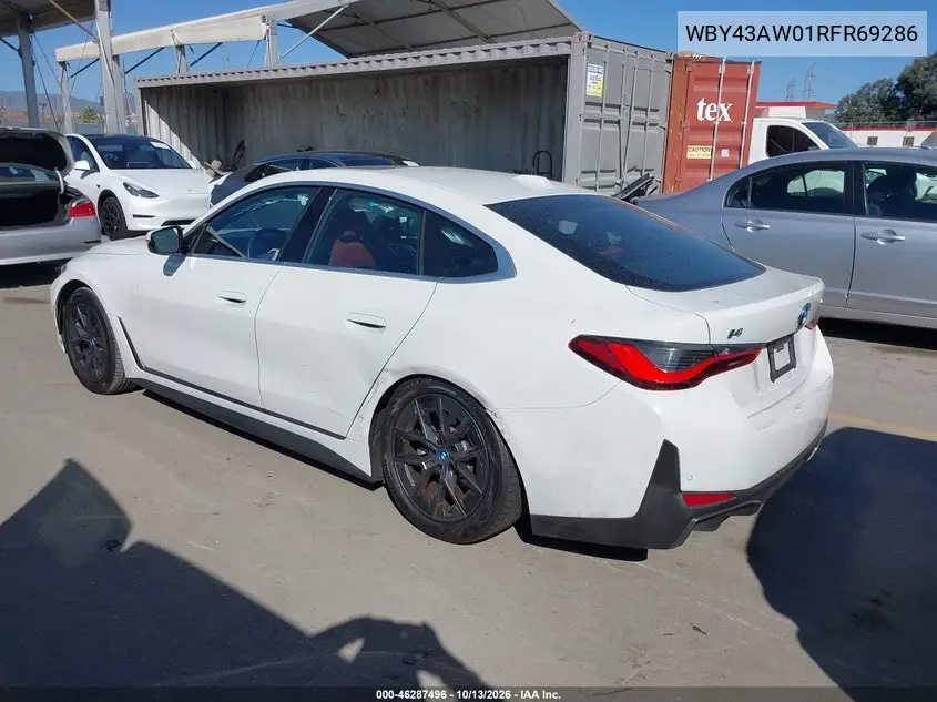 2024 BMW I4 VIN WBY43AW01RFR69286 — фото 3