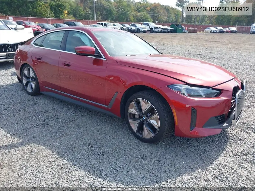 BMW I4 2025, VIN WBY43HD02SFU68912