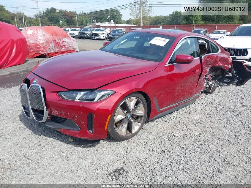 2025 BMW I4 VIN WBY43HD02SFU68912 — фото 2