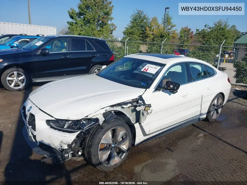 2025 BMW I4 VIN WBY43HD0XSFU94450 — фото 2