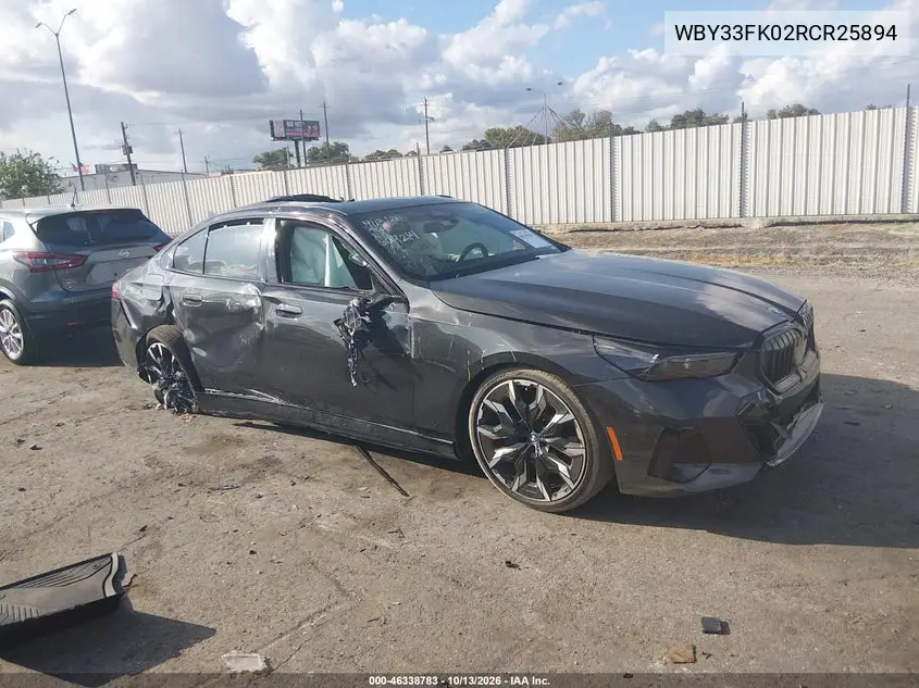 BMW I5 2024, VIN WBY33FK02RCR25894