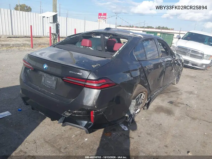 2024 BMW I5 VIN WBY33FK02RCR25894 — фото 4