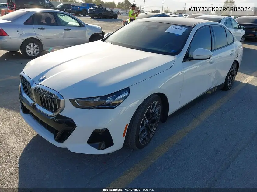 2024 BMW I5 VIN WBY33FK07RCR85024 — фото 2