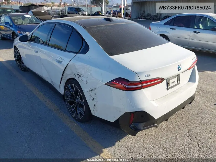 2024 BMW I5 VIN WBY33FK07RCR85024 — фото 3