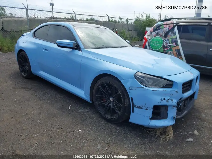 BMW M2 2023, VIN 3MF13DM07P8D25786