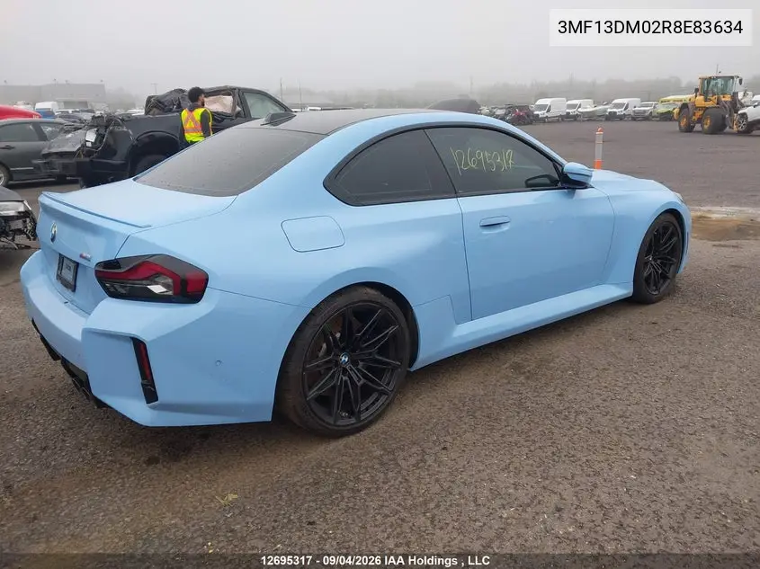 2024 BMW M2 VIN 3MF13DM02R8E83634 — фото 4