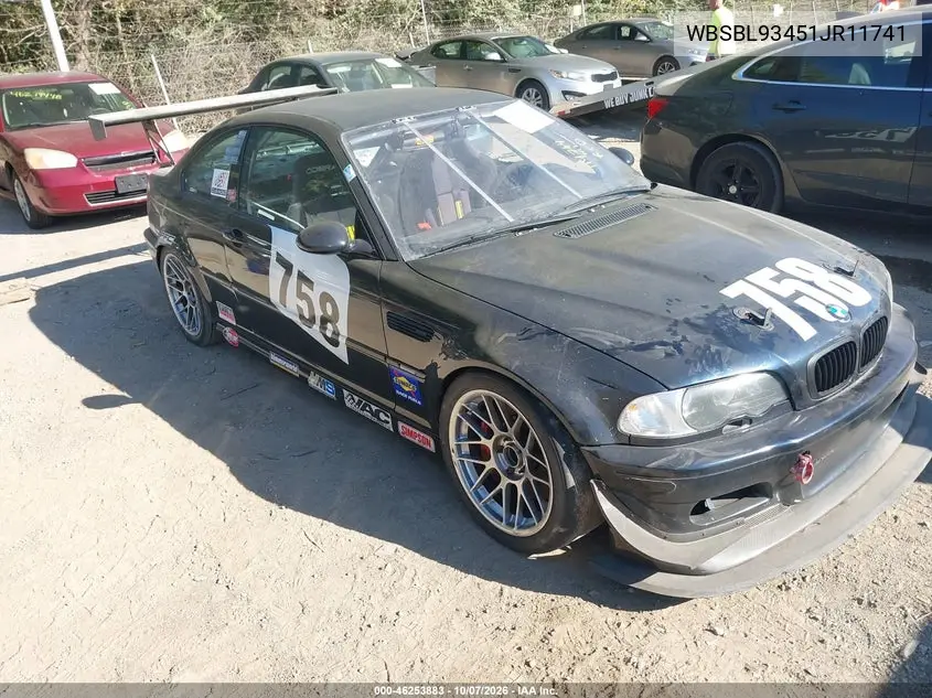 BMW M3 2001, VIN WBSBL93451JR11741