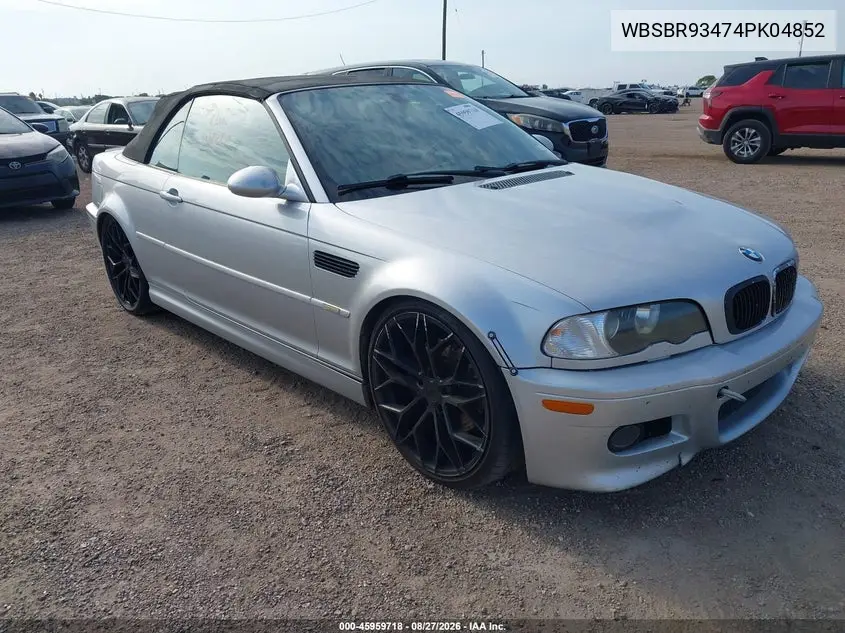 BMW M3 2004, VIN WBSBR93474PK04852