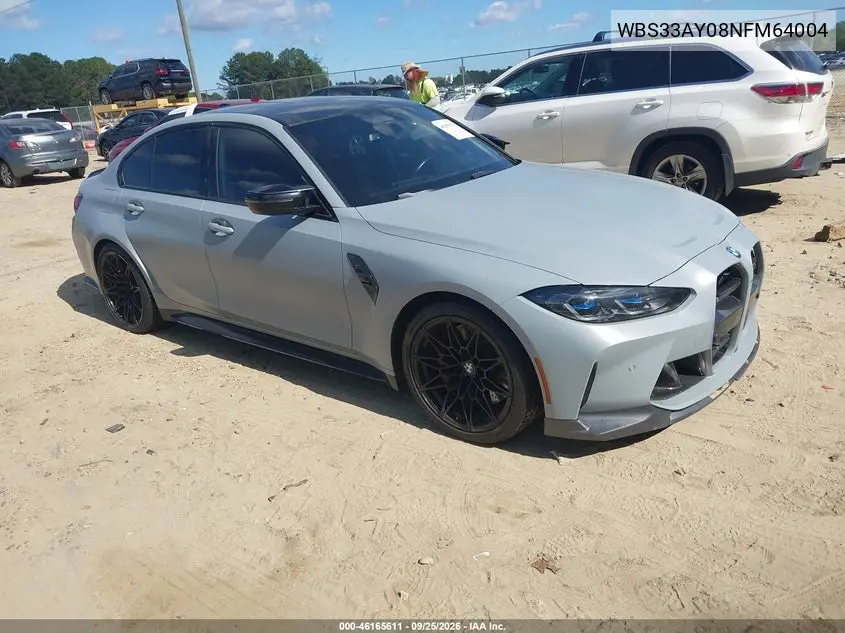 BMW M3 2022, VIN WBS33AY08NFM64004