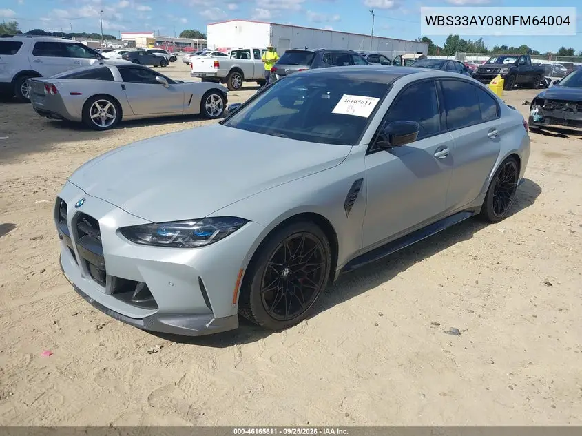 2022 BMW M3 VIN WBS33AY08NFM64004 — фото 2