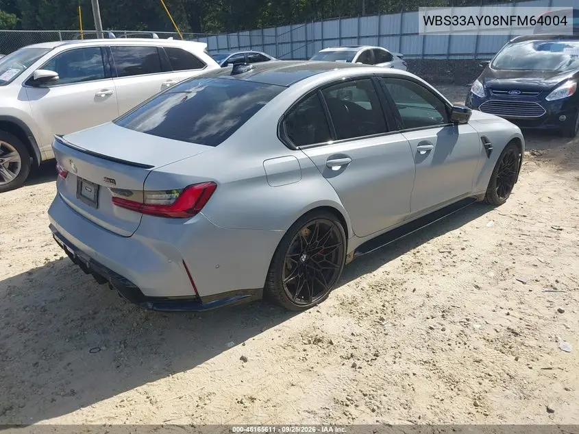 2022 BMW M3 VIN WBS33AY08NFM64004 — фото 4
