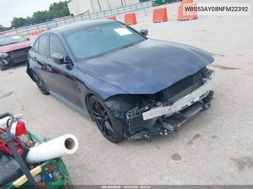 BMW M3 2022, VIN WBS53AY08NFM22392