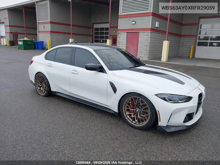 BMW M3 2024, VIN WBS63AY0XRFR29059