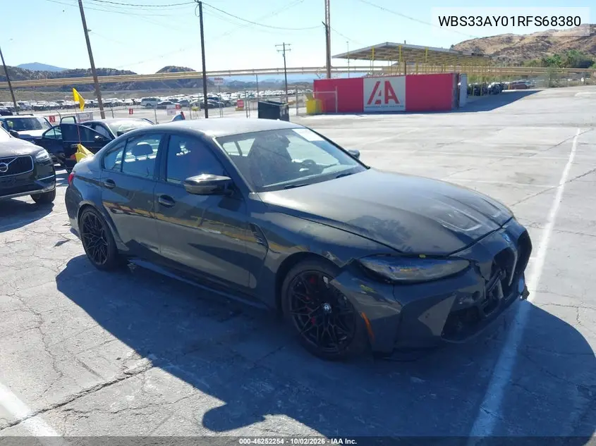 BMW M3 2024, VIN WBS33AY01RFS68380