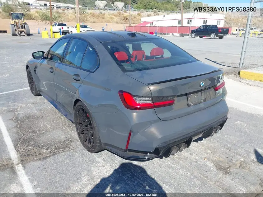 2024 BMW M3 VIN WBS33AY01RFS68380 — фото 3