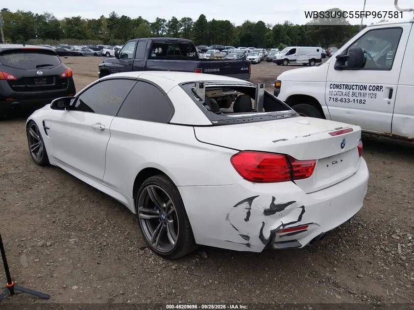 2015 BMW M4 VIN WBS3U9C55FP967581 — фото 3