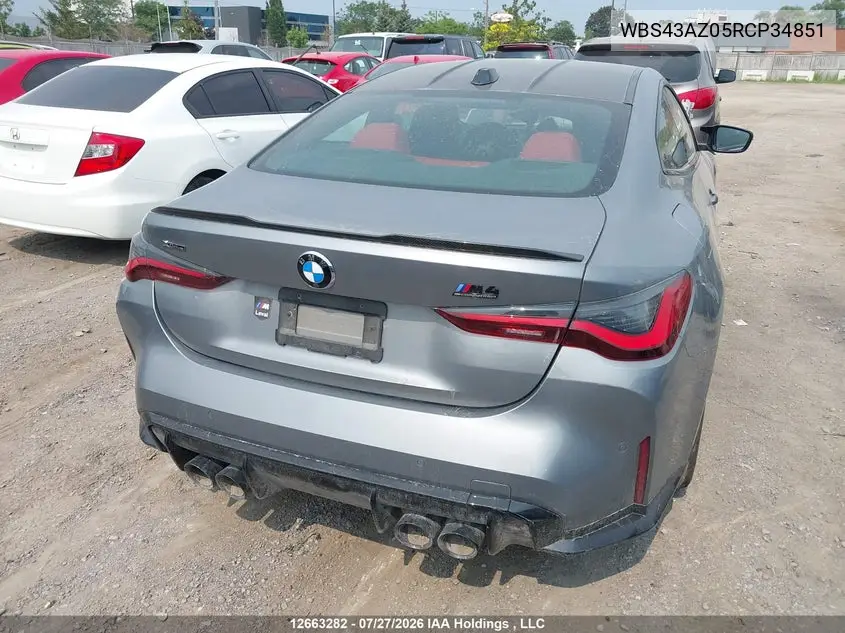 2024 BMW M4 VIN WBS43AZ05RCP34851 — фото 4