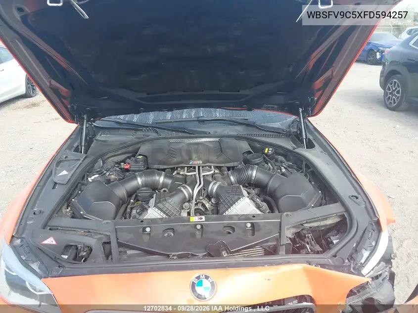 2015 BMW M5 VIN WBSFV9C5XFD594257 — фото 10
