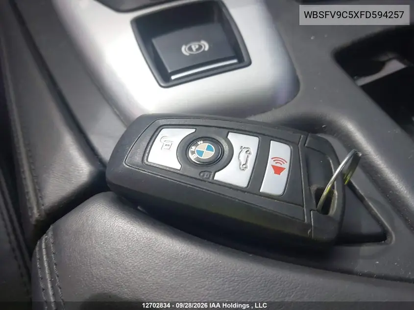 2015 BMW M5 VIN WBSFV9C5XFD594257 — фото 11